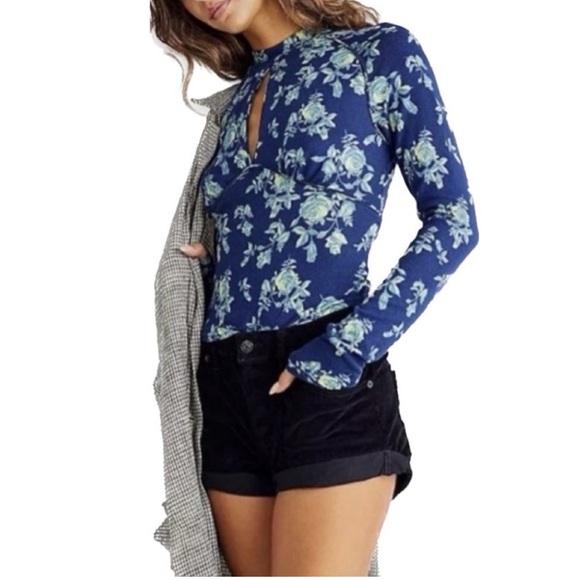 NWT Free People | Dinner Party Top Color: Blue - Picture 3 of 9